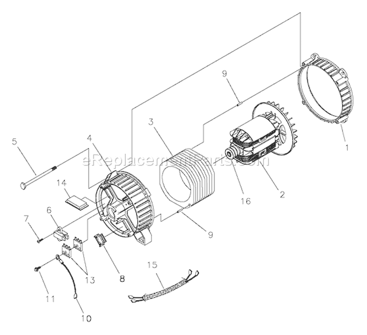 Page A Diagram and Parts List for 1894-1  Briggs and Stratton Generator